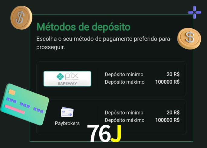 O cassino 76J oferece uma grande variedade de métodos de pagamento
